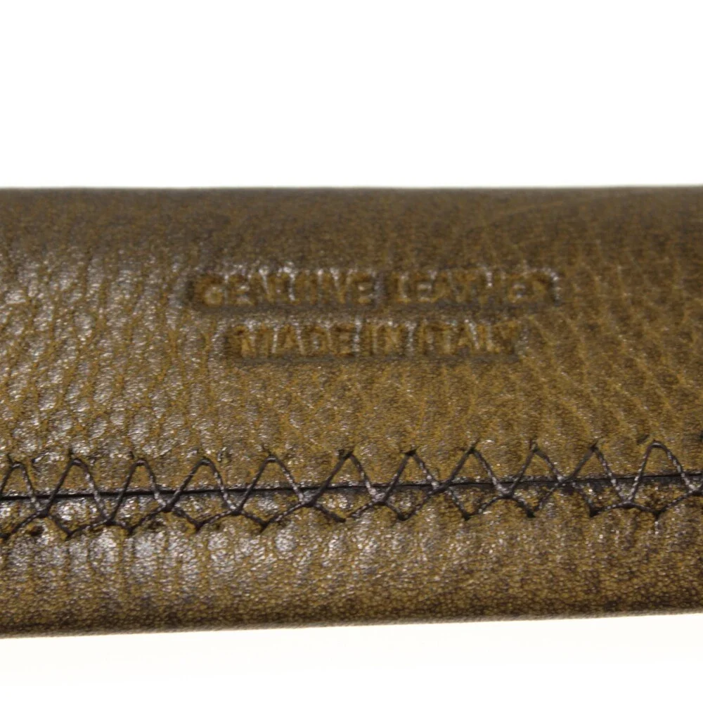 Di Bianco NWT Cut to Size Dress Belt In Green Pebbled Leather One Size